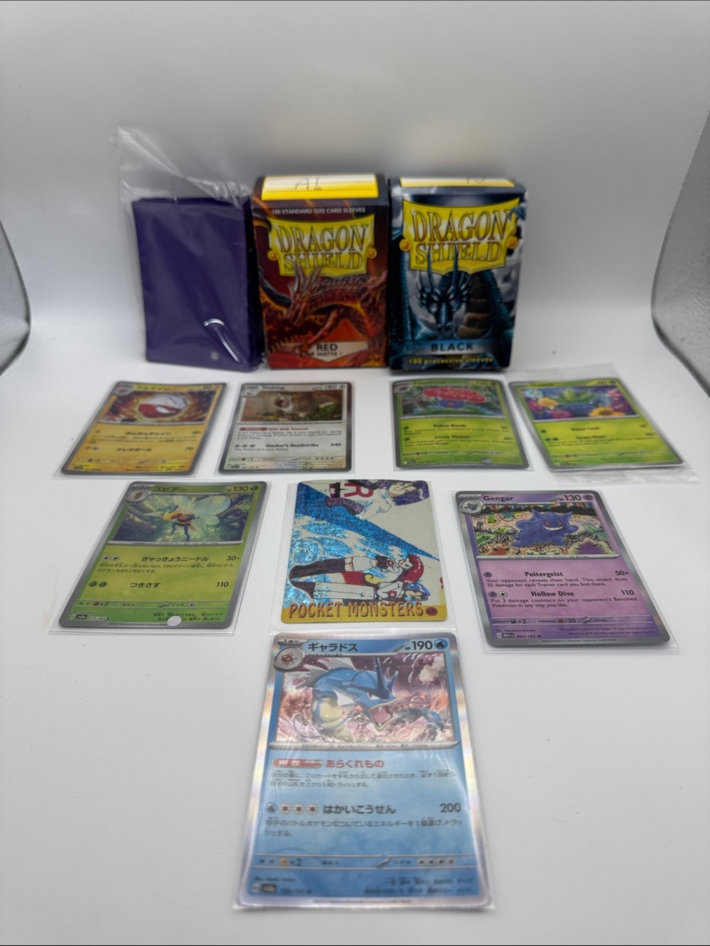 Pokemon Card Lot Japanese English Holo Cards With 100 Mixed Card Sleeves
